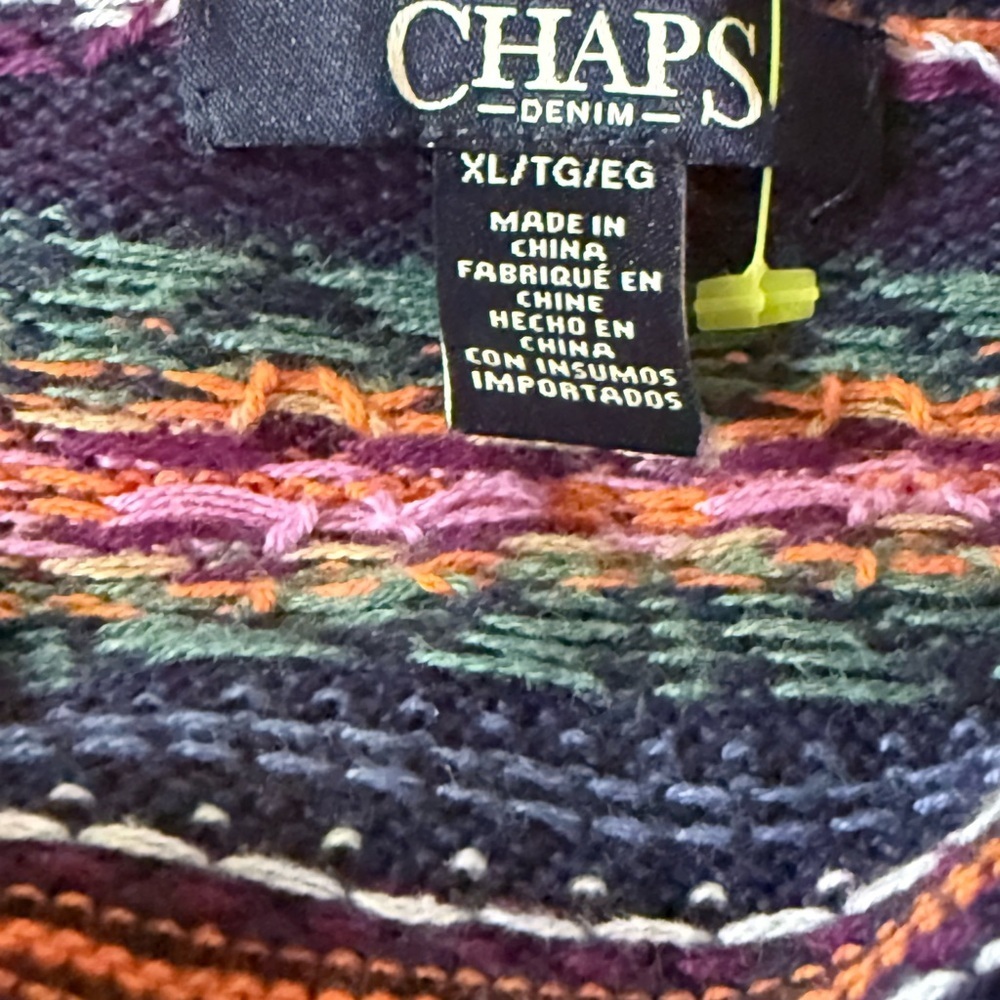 Chaps Women's Multicolor Patterned Sweater - Picture 4 of 5